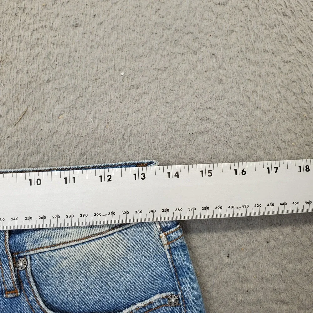 VIGOSS‎ Marley Shorts Women's 26 Blue Cuffed Distressed Medium Wash 5 Button Fly - Picture 5 of 7